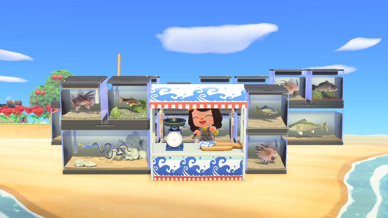 集合啦动物之森钓鱼技巧全攻略：鱼司挺、鱼饲料、鱼影大小、钓鱼地点、鱼类价格